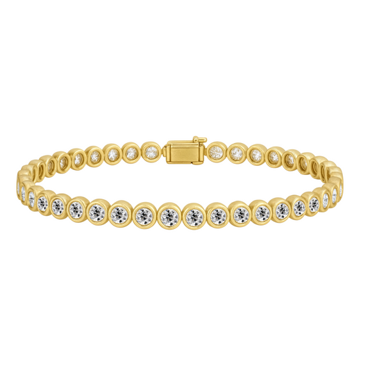 Old Cut Bezel Tennis Bracelet