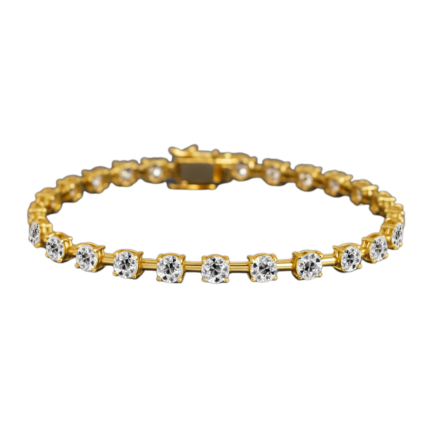 Old Cut Diamond Link Bracelet