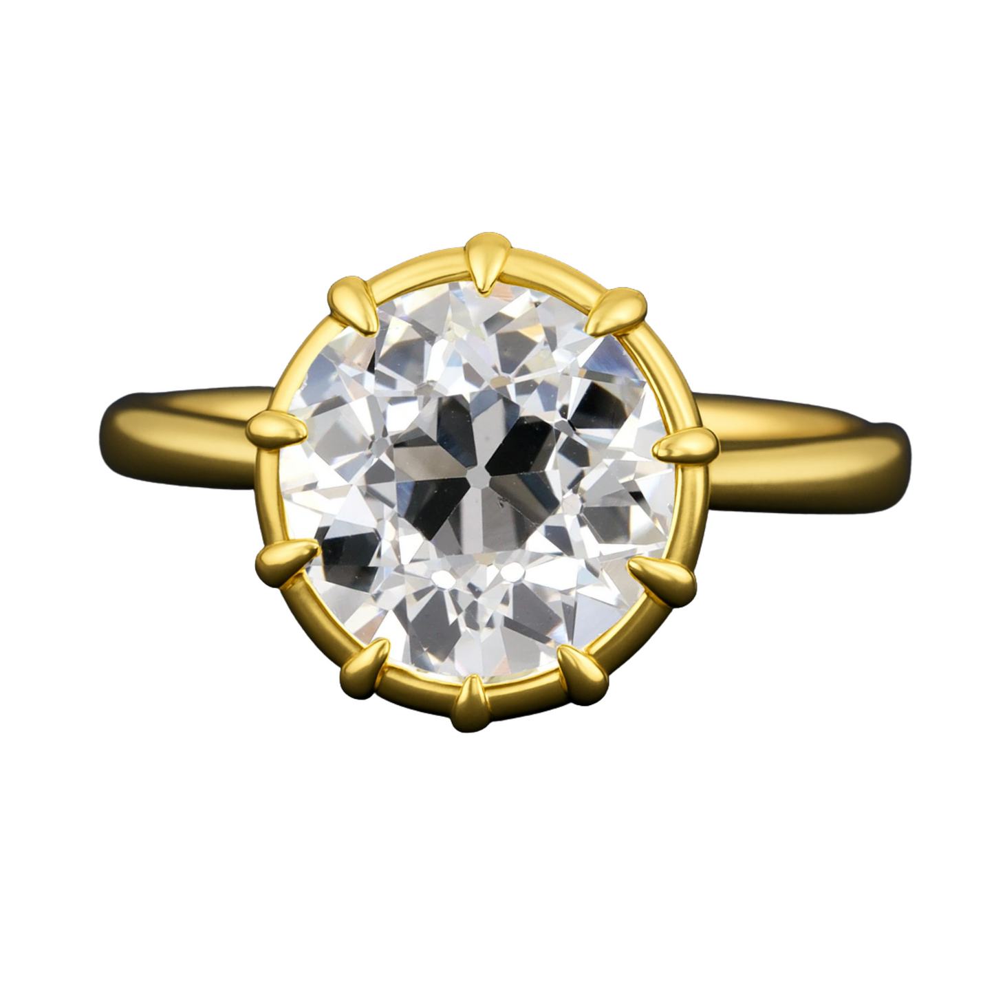 Georgian Inspired Collet Solitaire Ring