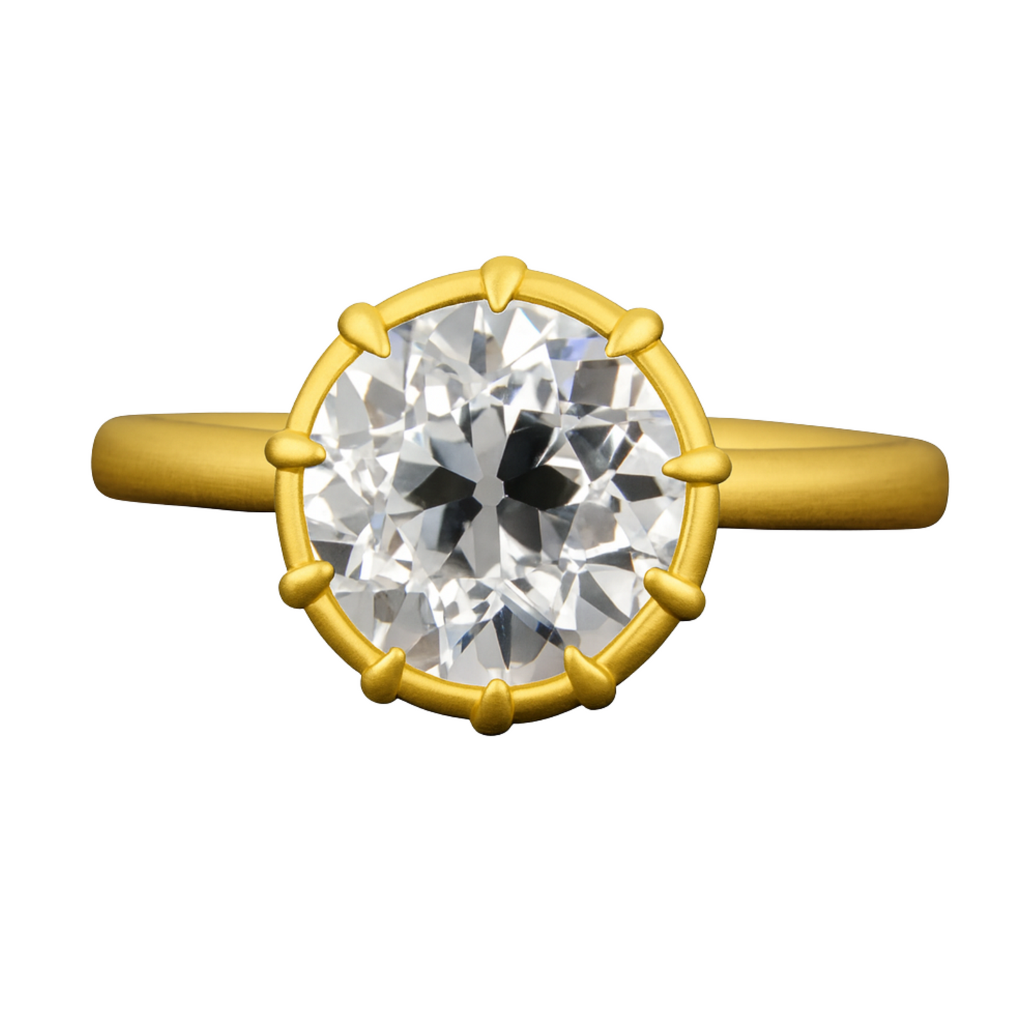 Georgian Inspired Collet Solitaire Ring